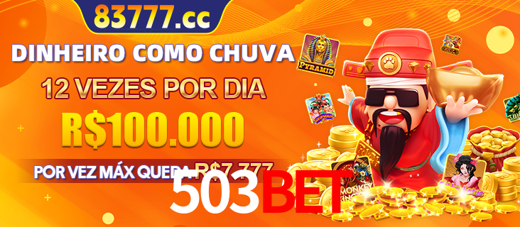Banner do programa de recompensas Recomende para amigos do 503bet, detalhando os bônus por convidar amigos, com prêmios que chegam a R$288.888.