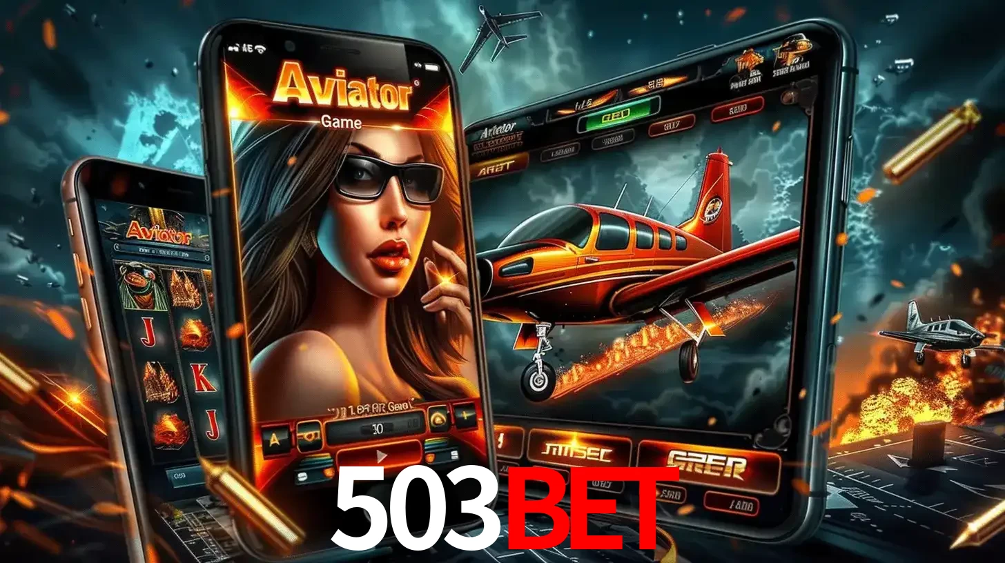 O popular jogo de apostas Aviator exibido em vários celulares e tablets, mostrando a interface emocionante e a ação de voo disponíveis para jogar agora no 503bet.