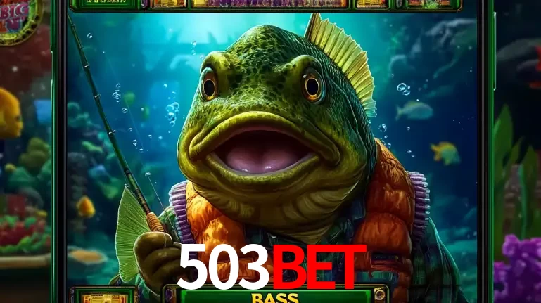 Personagem de peixe pescador do popular jogo de slot com tema de pescaria, uma das emocionantes opções de caça-níqueis para jogar e ganhar no cassino 503bet.