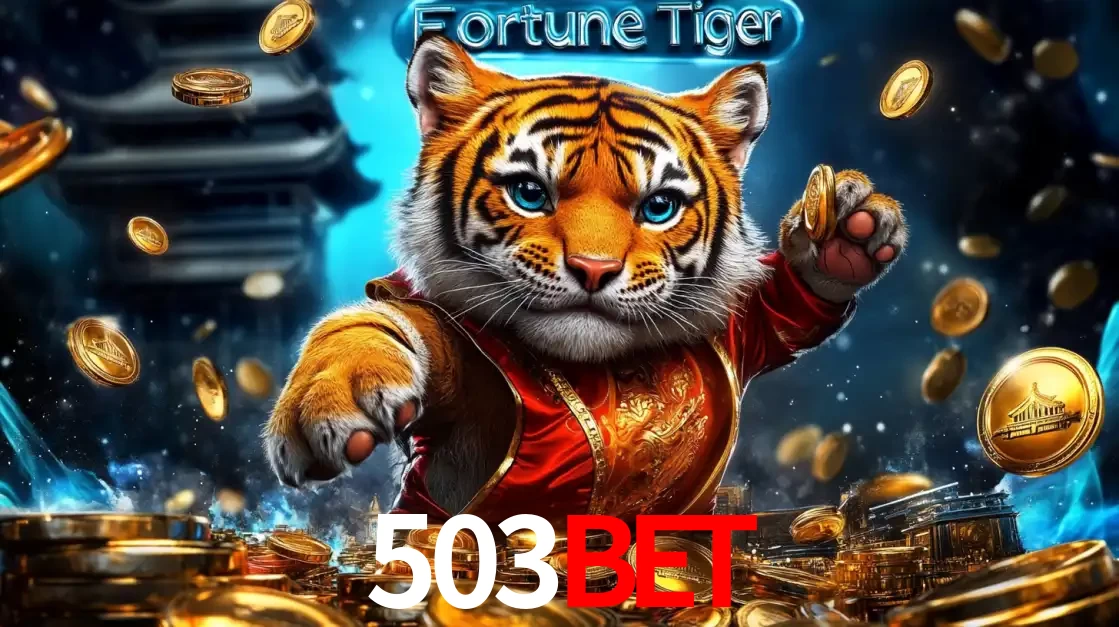 Imagem promocional do jogo de slot Fortune Tiger, com um tigre majestoso em traje tradicional cercado por uma fortuna em moedas de ouro, disponível agora no cassino 503bet.