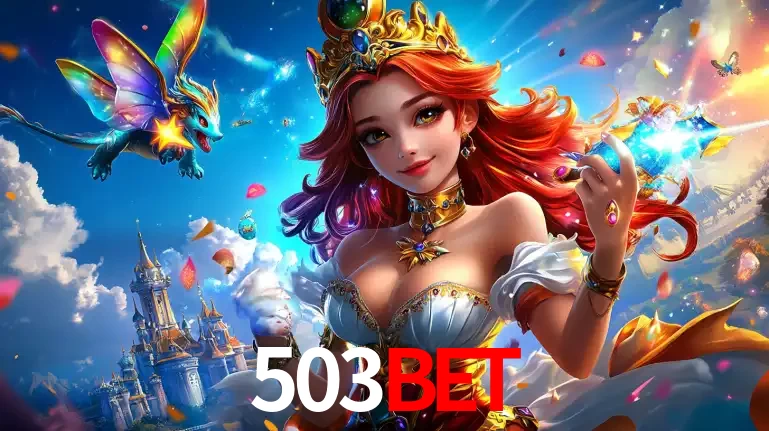 A princesa de um reino de fantasia mágico, com seu pequeno dragão, apresentando um mundo de prêmios encantados nos jogos de caça-níqueis do cassino 503bet.
